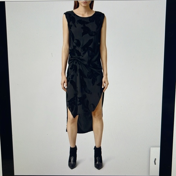 All Saints Riviera Lux Black dress - Picture 1 of 9